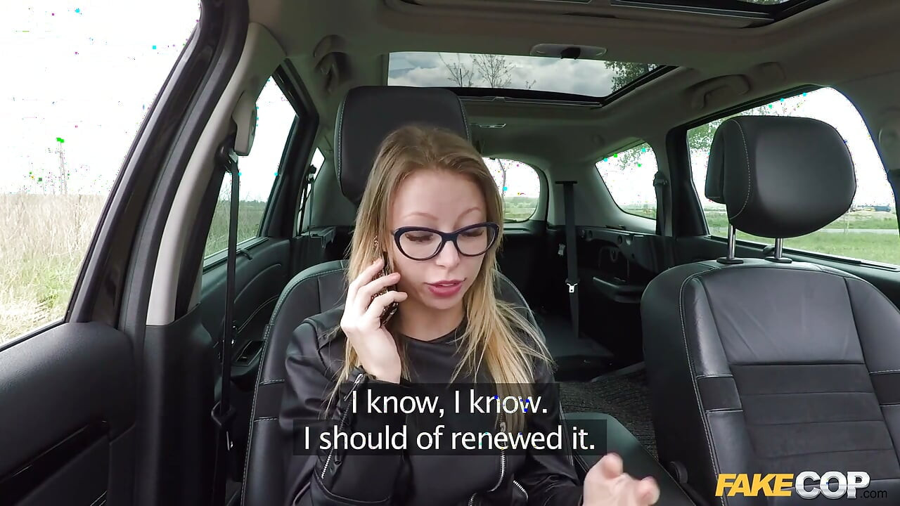 Fake Cop - Nerdy Perky Tit Driver Creampied by Cop