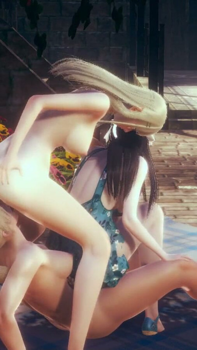 Hentai Uncensored - Futanari sex with two japanese girls | Clip 2
