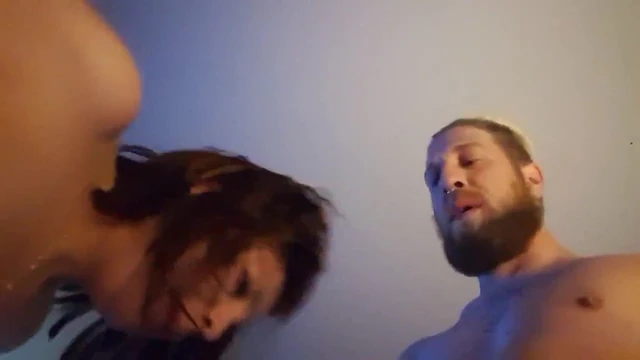 Latina milf sucks big white cock