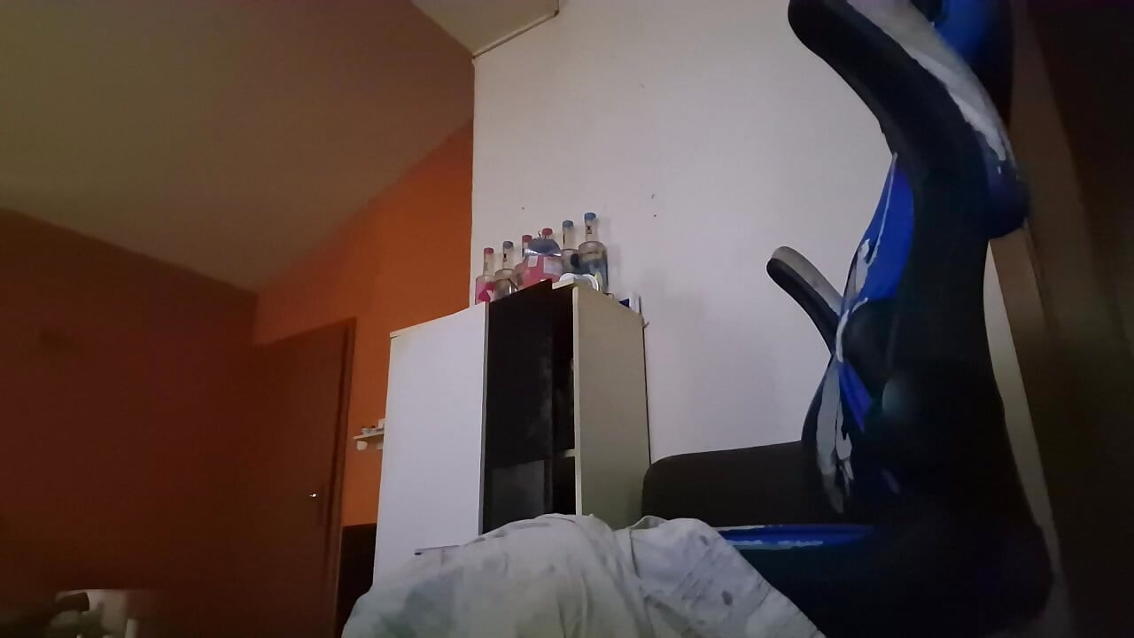 solo porn with toys and drinks