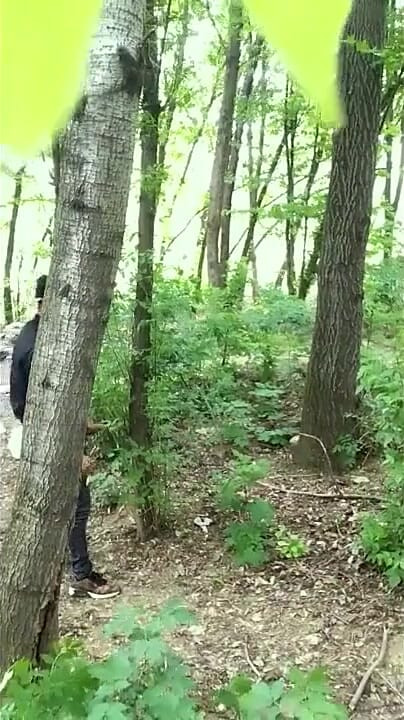 Bad Boy Jerks While Smoking Cigarette in a Forest - Almost Caught - so His Balls Stay Full