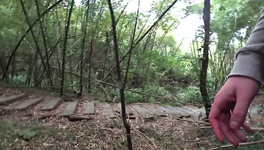 DICK FLASH IN PARK. A stranger caught me jerking off and helped me cum