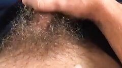 cock throws milk, so I woke up horny with my super hairy cock standing and ready to throw all the milk that my testicles