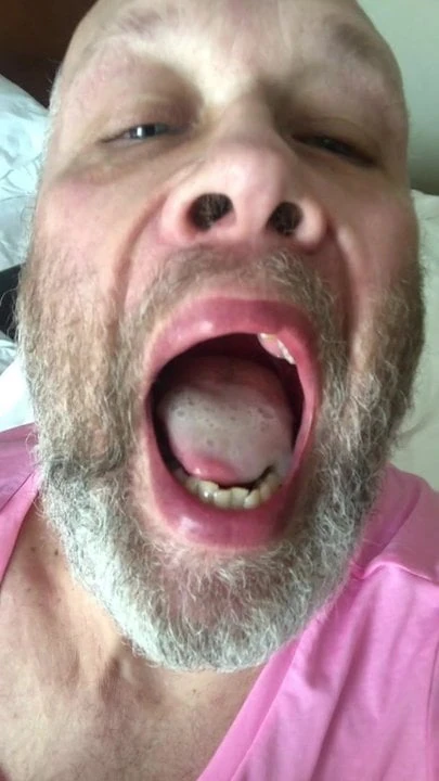 Cum On Tongue with Swallow and a Big Gulp