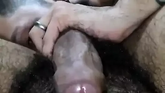Hairy cub ass eating