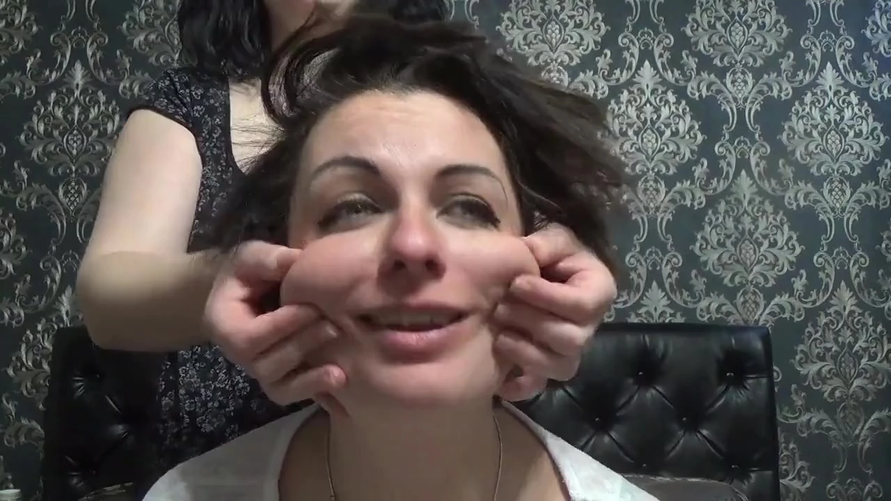 Nose fingering, face messing, silly faces, stockings on head, lips fetish! To Kate!