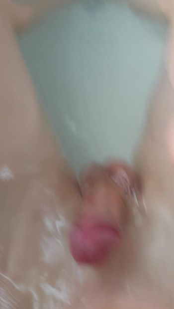 Femboy fucks Fleshlight in the bathtub