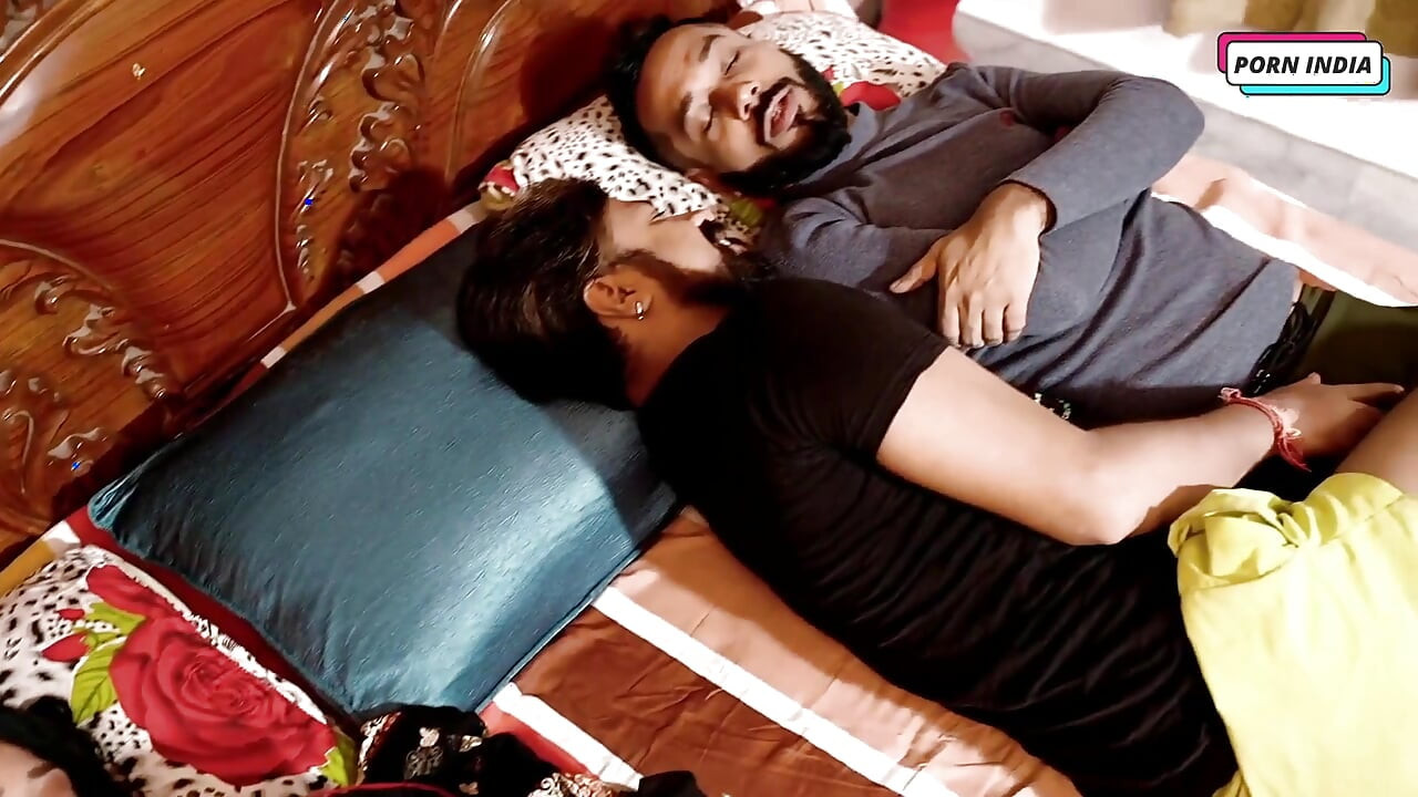 Hardcore Threesome Romantic Sex with Big Boobs Aunty