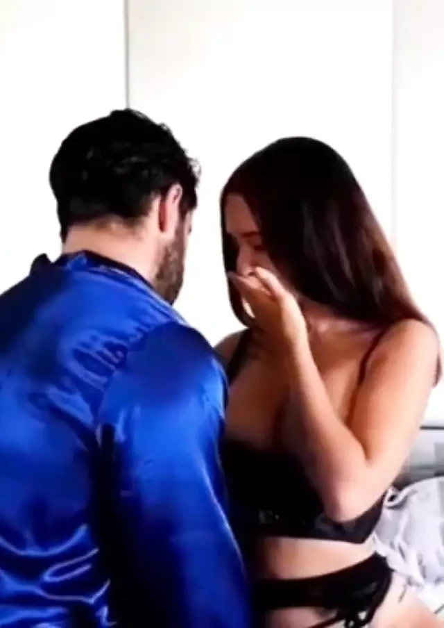Horny husband with huge cock fucks his busty wife and cums inside her tight pink pussy