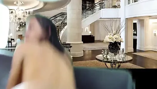 threesome girlfriend and stepmom, cum mouth