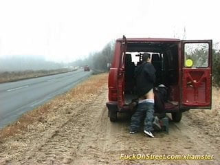 crazy public fuck on street