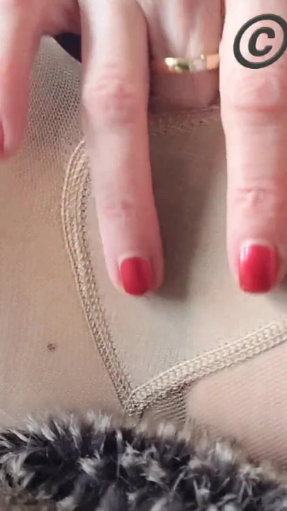Stunning moment from "homemade closeup sexy milf munichgold masturbates in nylons please jerk off with me and have fun"