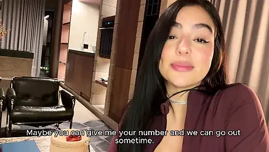 Should I get this messenger to put his big dick in me for a video? - Iris Rodriguez & Danner Mendez