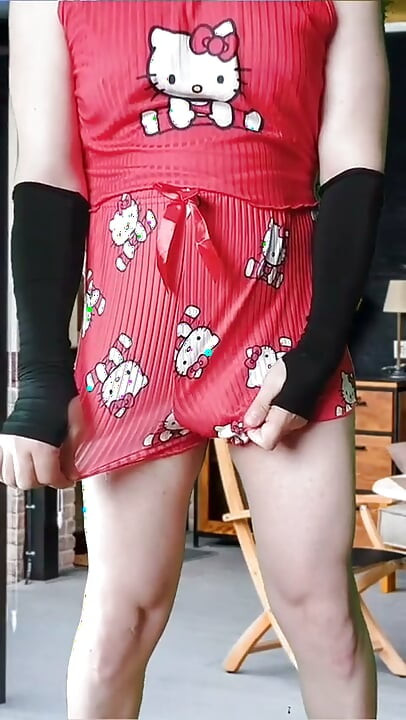 Sissy Enjoying at Houseyard in Her Cutie Short Outfits Lollipop Feminine Spicy Booty