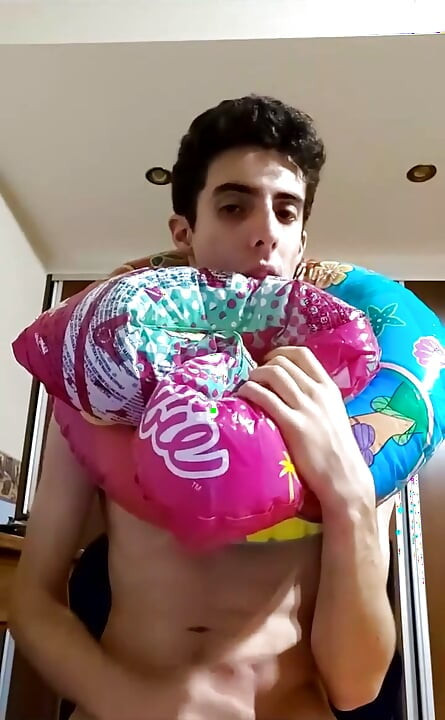 Vertical Vid - Blowing up as Much Inflatable Swimrings as I Can on Stream