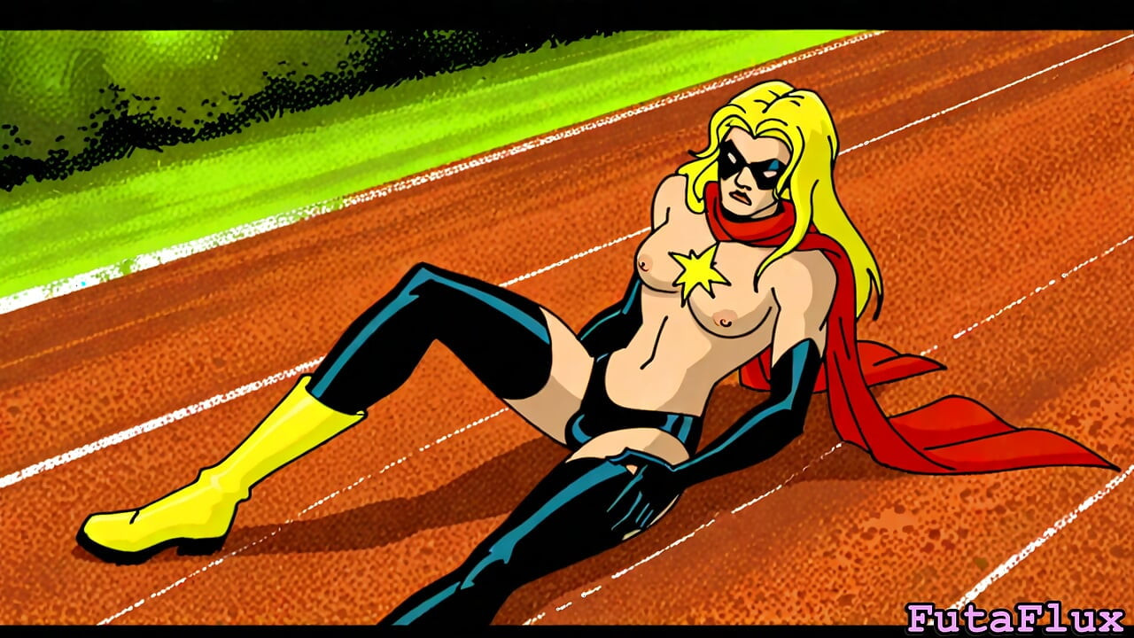 Futanari Carol Danvers - Masturbando, Gozadas, Selfsucking e muito mais!