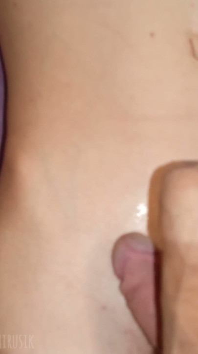 Monster members of young femboys in cum stuck together in a joint embrace of cum! | Clip 1