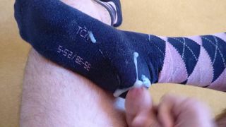 Cum again on knee socks