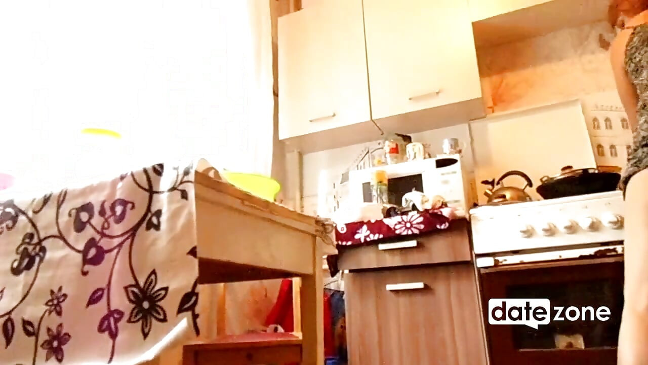 Fucking submissive wife standing doggystyle in the kitchen