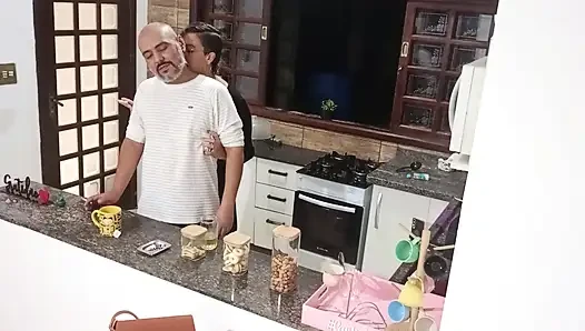 Anal sex with hotwife unfaithful wife in the bar pantry