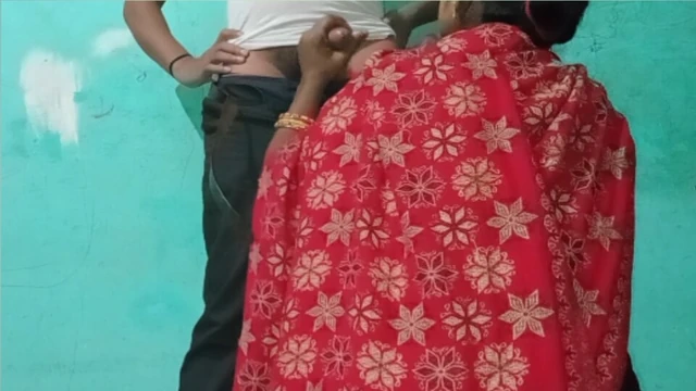 Bhabhi shaken her man's cock with her hand and stood up and kissed desi Indian