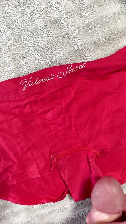 Cum on wife’s panties 4