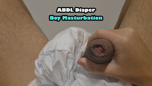 ABDL pañal chico masturbación