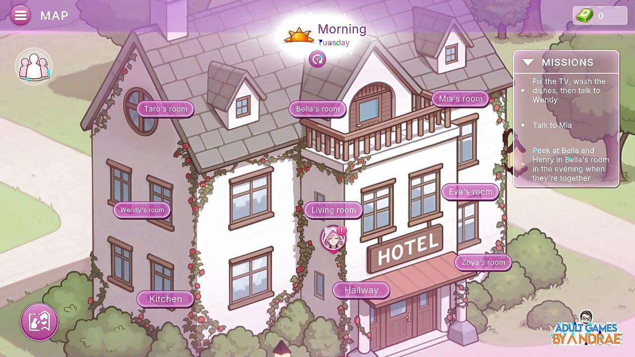 Sex Apartment 2: Grand Hotel Gameplay Μέρος 1 - Έναρξη ιστορίας και συναντήσεις χαρακτήρων