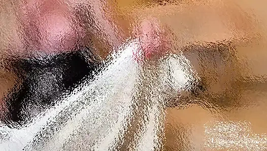 Instruction: Housemaid Kate Monroe squirts on your feather duster