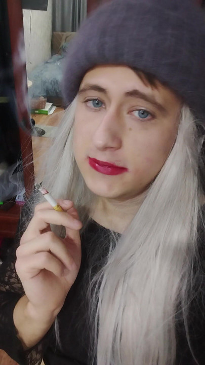 Baby smoking for daddy