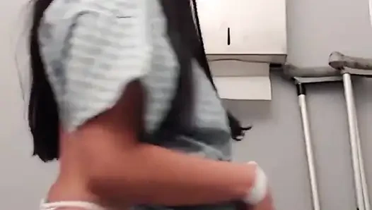 Busty Big Ass Quarantined Teen Almost Caught Masturbating in Hospital Room