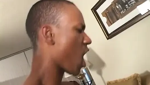Sexy black girl in latex dress loves big black dick in pussy in mouth