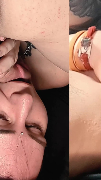 Stunning moment from "Amateur Couple giving eachother a mouthfull of pleasure in 69 position"