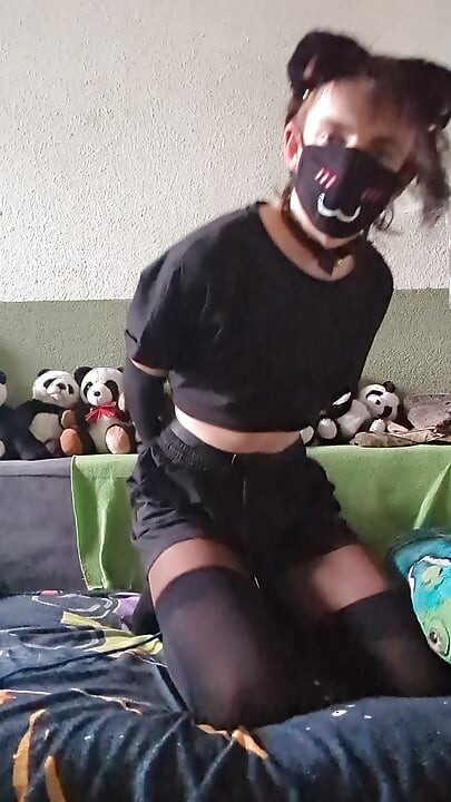 enyoing my hands bound behind my back