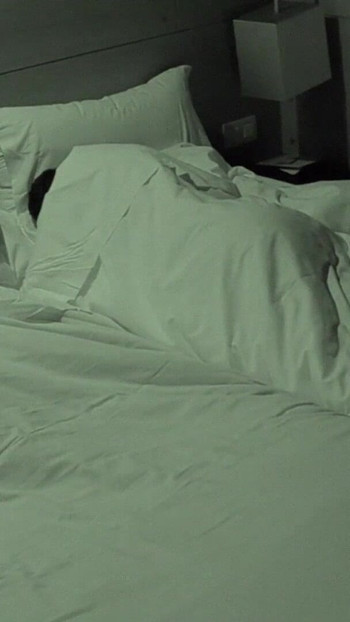 Epic moment from "Hotel night cam catches cheating wife masturbating while husband sleps"