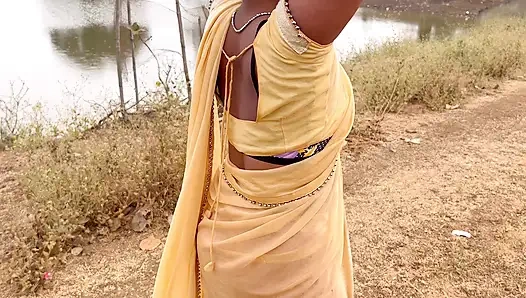 Gaon Ki Talab Par Sexy Hot Bhabhi Ka Romantic Video | Kiran bhabhi Fucked Village Outdoor Sex Video Full Hindi Audio