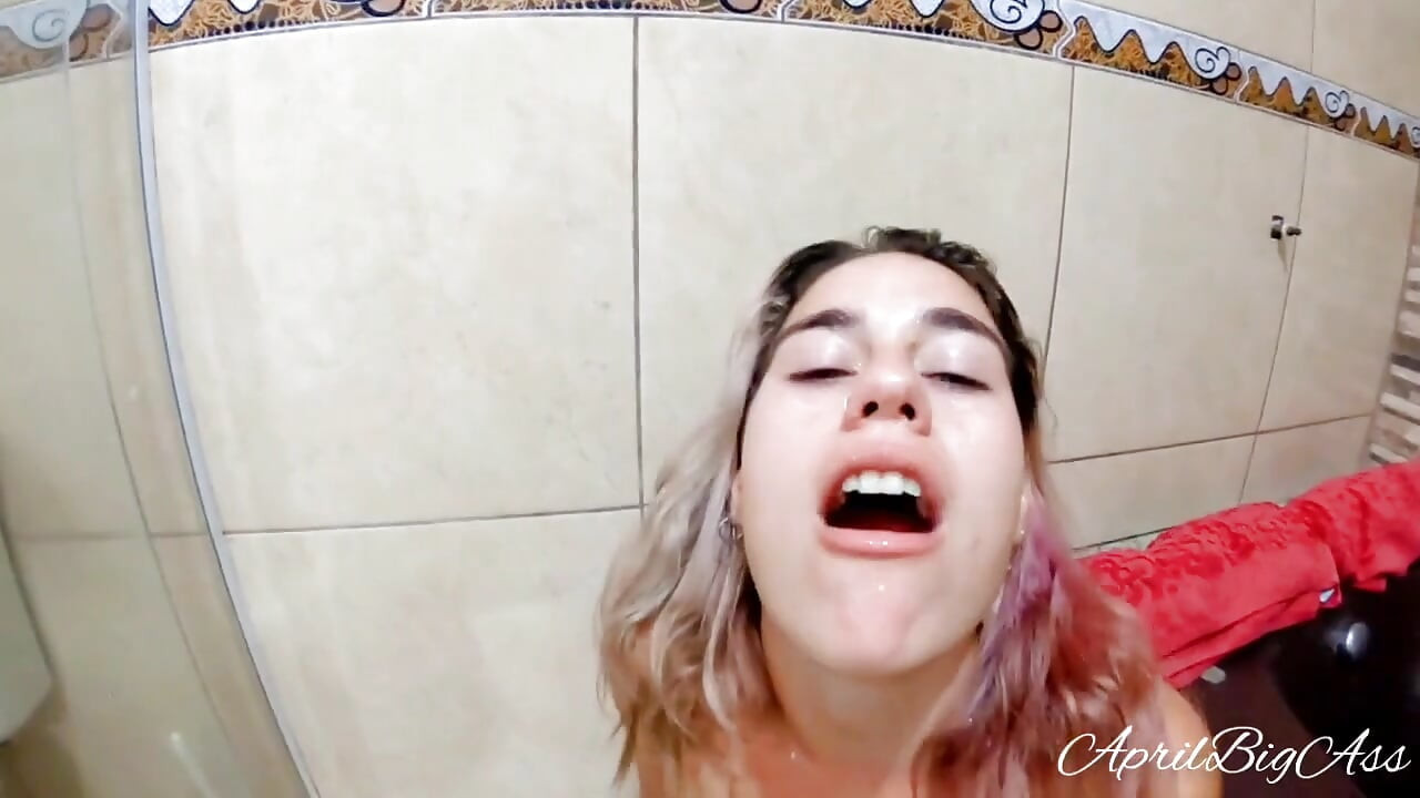 Drinking Pee Yellow and Cum Swallow - Bathroom
