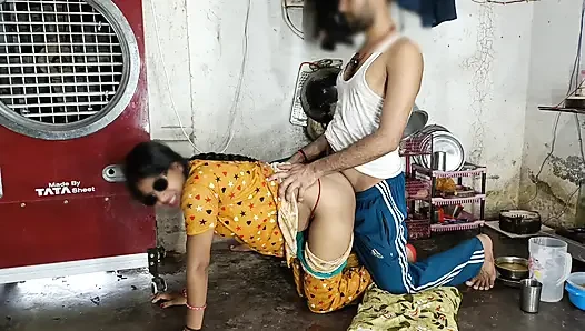 Hot sexy stepsister's fun sex from stepbrother's land when stepsister was alone at home Hindi audio