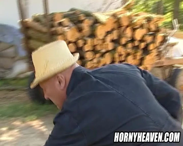 Grandpa and grandma shamelessly have sex in public