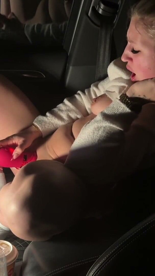 Teen TamyTation masturbation in parking lot | Clip 1