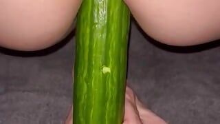 Short fun with my cucumber anal