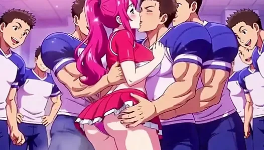 cheerleader Mia gives her favorite team the ultimate private celebration