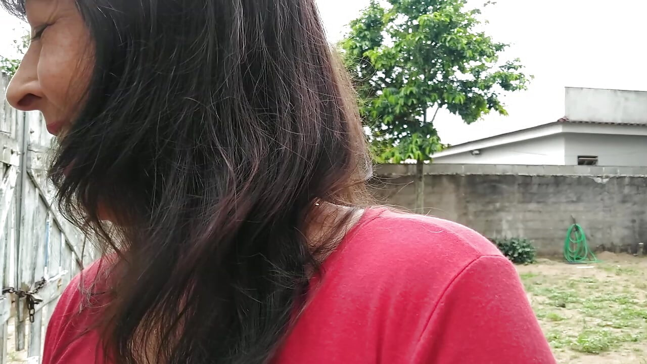 Wife walking without panties on street