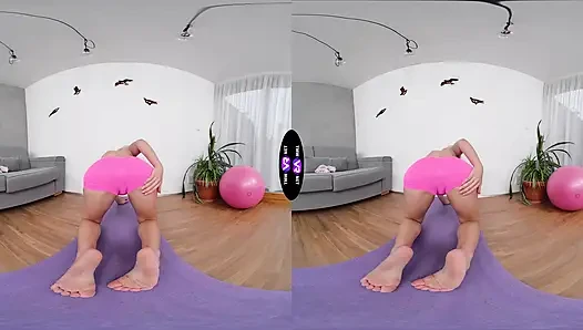 Masturbating on a big pink ball – TmwVRnet
