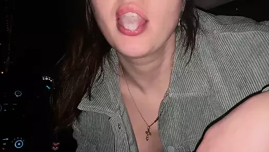 Excellent in the car with cumming in the mouth and swallowing