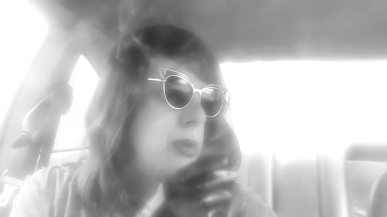 YOUR RED HEAD AUNT RUTHIE DESTROYS A MARLBORO 100 IN HER CAR