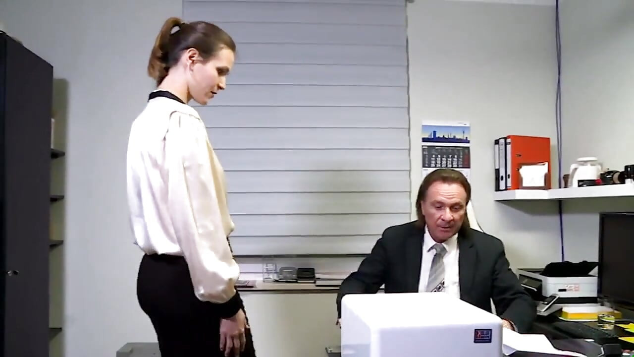 Sexy secretary in the office...cum in mouth