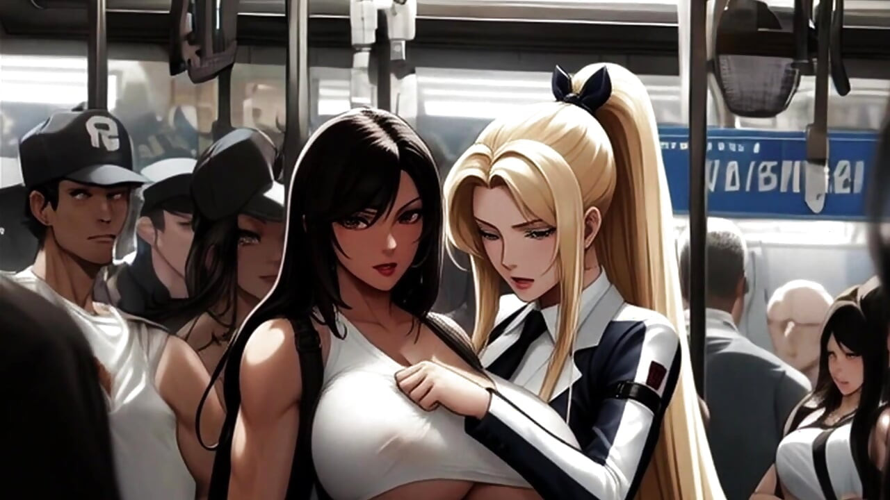 Tifa's Titties Always Draw A Crowd On The Midgar Train
