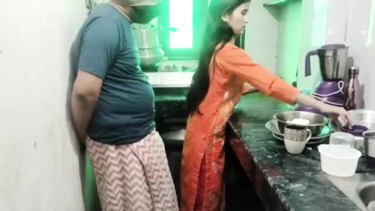 The son-in-law fucked the young mother-in-law in the kitchen by making her a mare