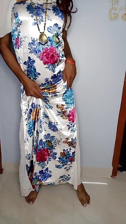 stepmom sexy satin gown and bra panty
